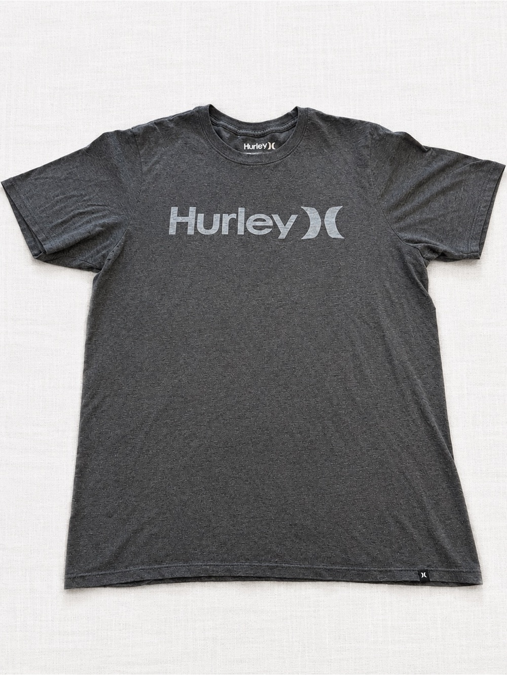 Hurley Charcoal Gray Logo T-Shirt